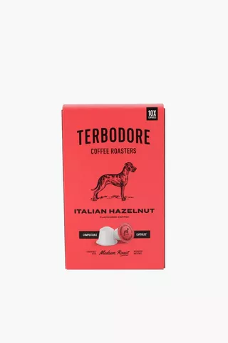 Terbodore Capsules Italian Hazelnut, 10 Pack