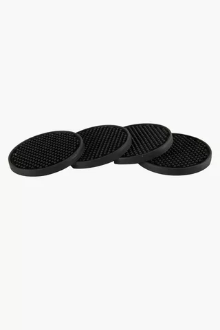 4 Pack Silicone Round Coasters
