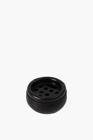 Matt Black Lipped Ashtray