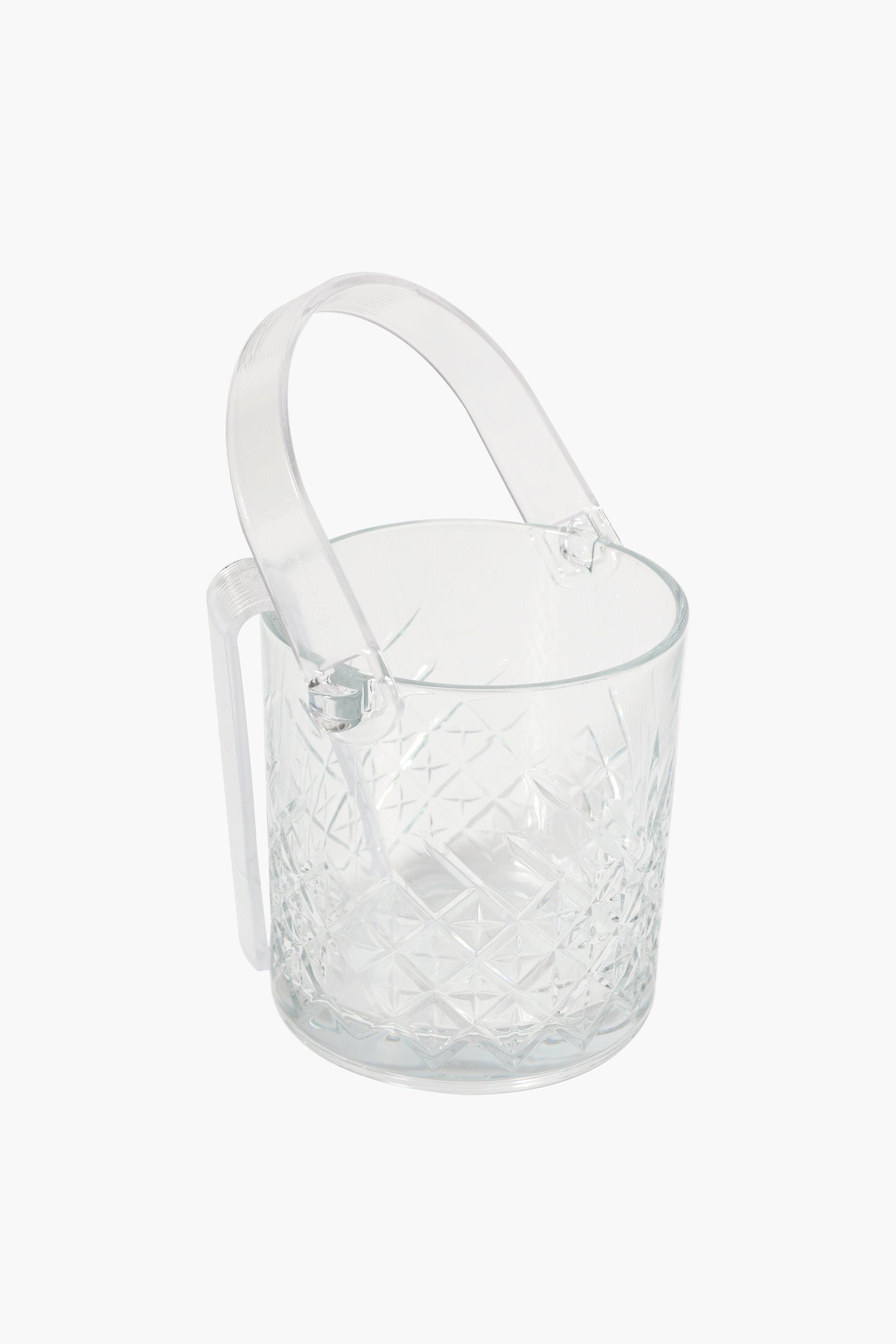 Textured Glass Ice Bucket