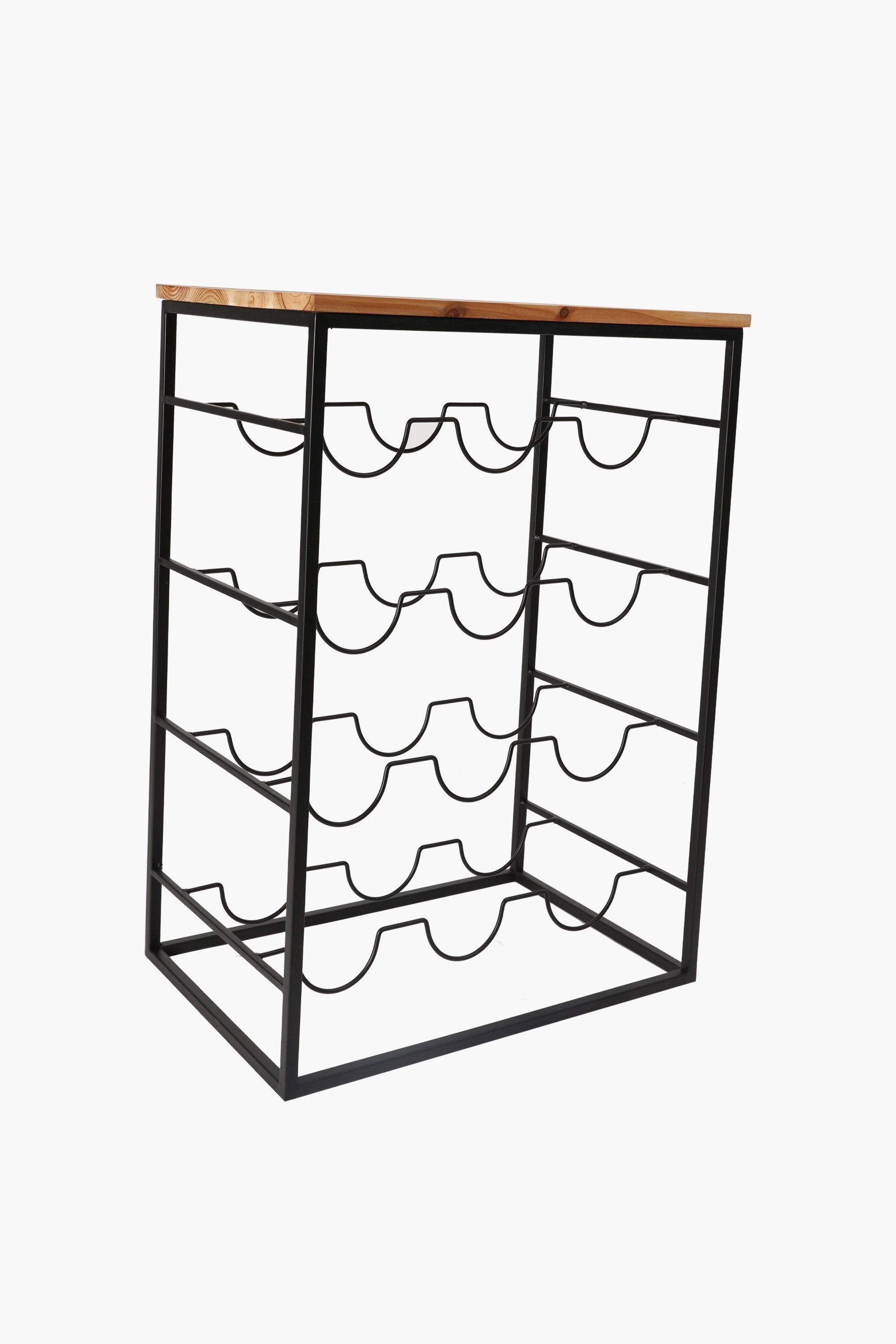 12 Bottle Wine Rack Side Table