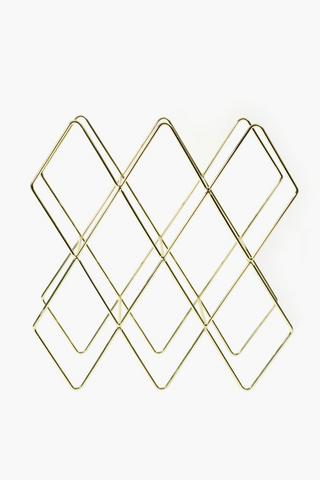 10 Bottle Metallic Wine Rack