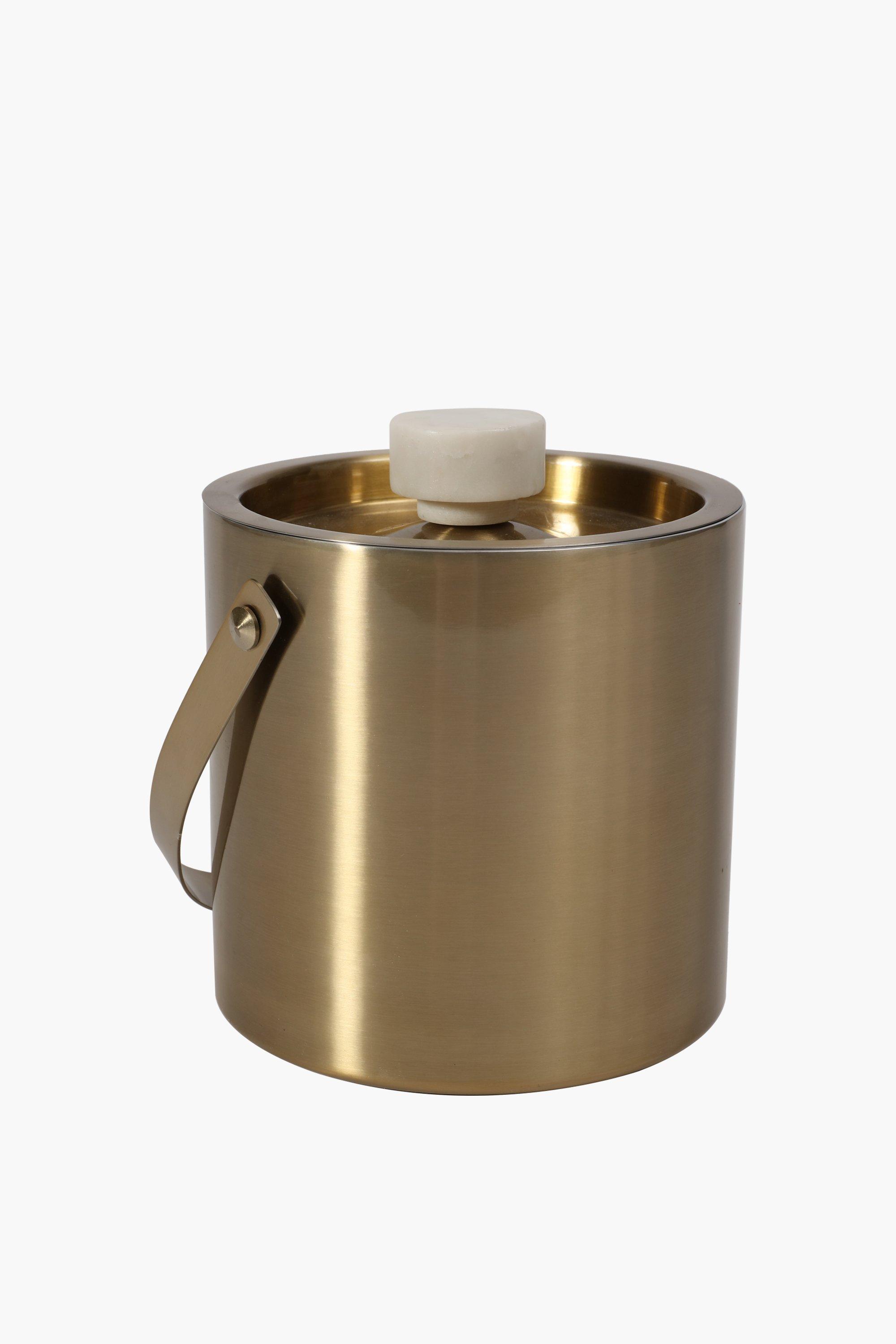 Marble And Metal Ice Bucket