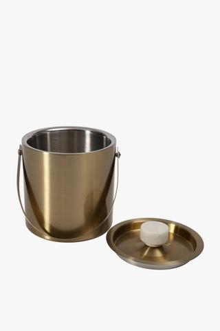Marble And Metal Ice Bucket