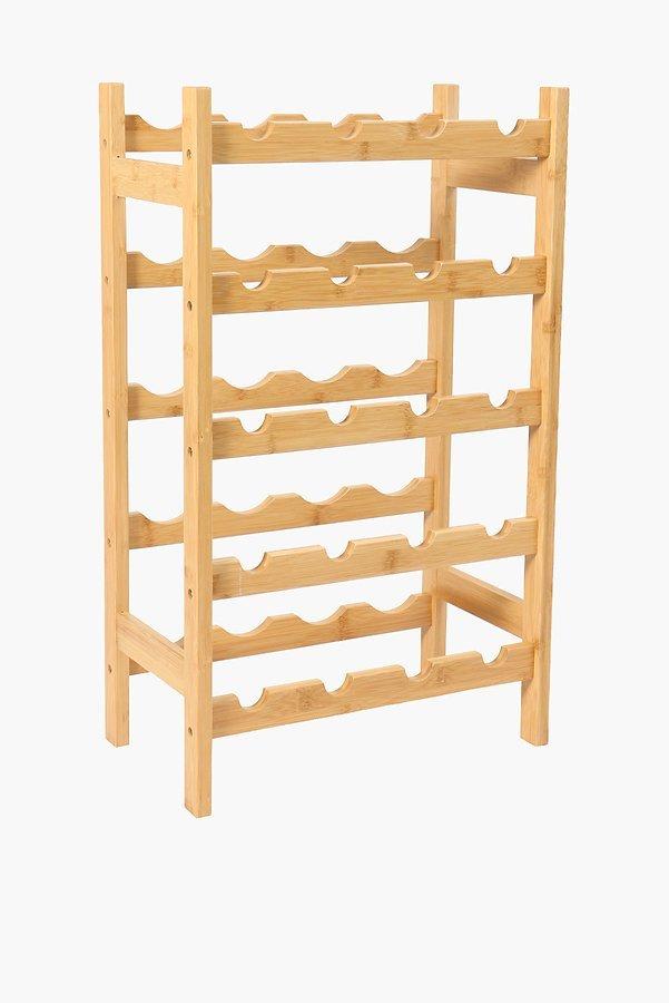 20 Bottle Bamboo Wine Rack