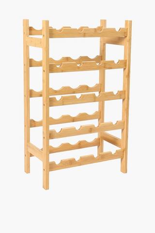 20 Bottle Bamboo Wine Rack