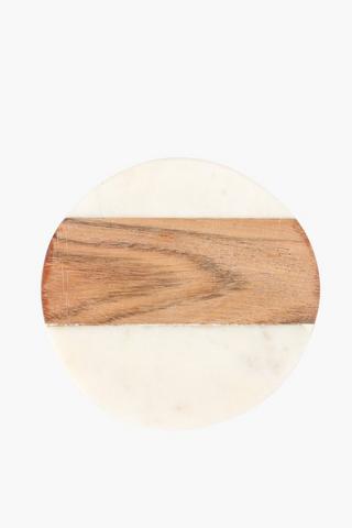 4 Pack Marble Round Coasters