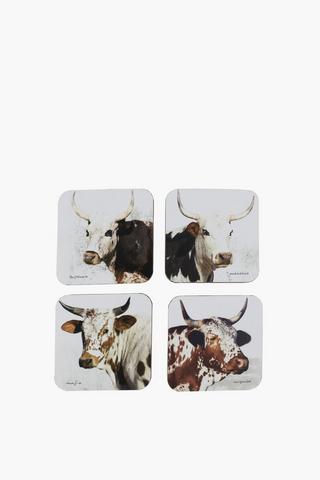 4 Pack Nguni Coasters