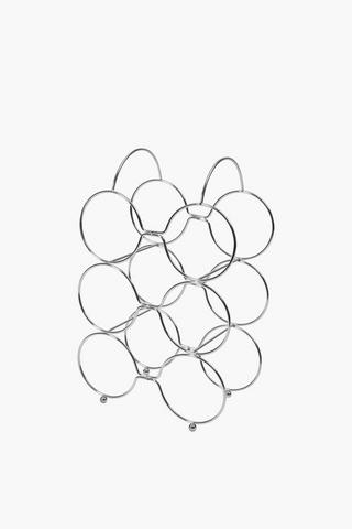 6 Bottle Metallic Wine Rack