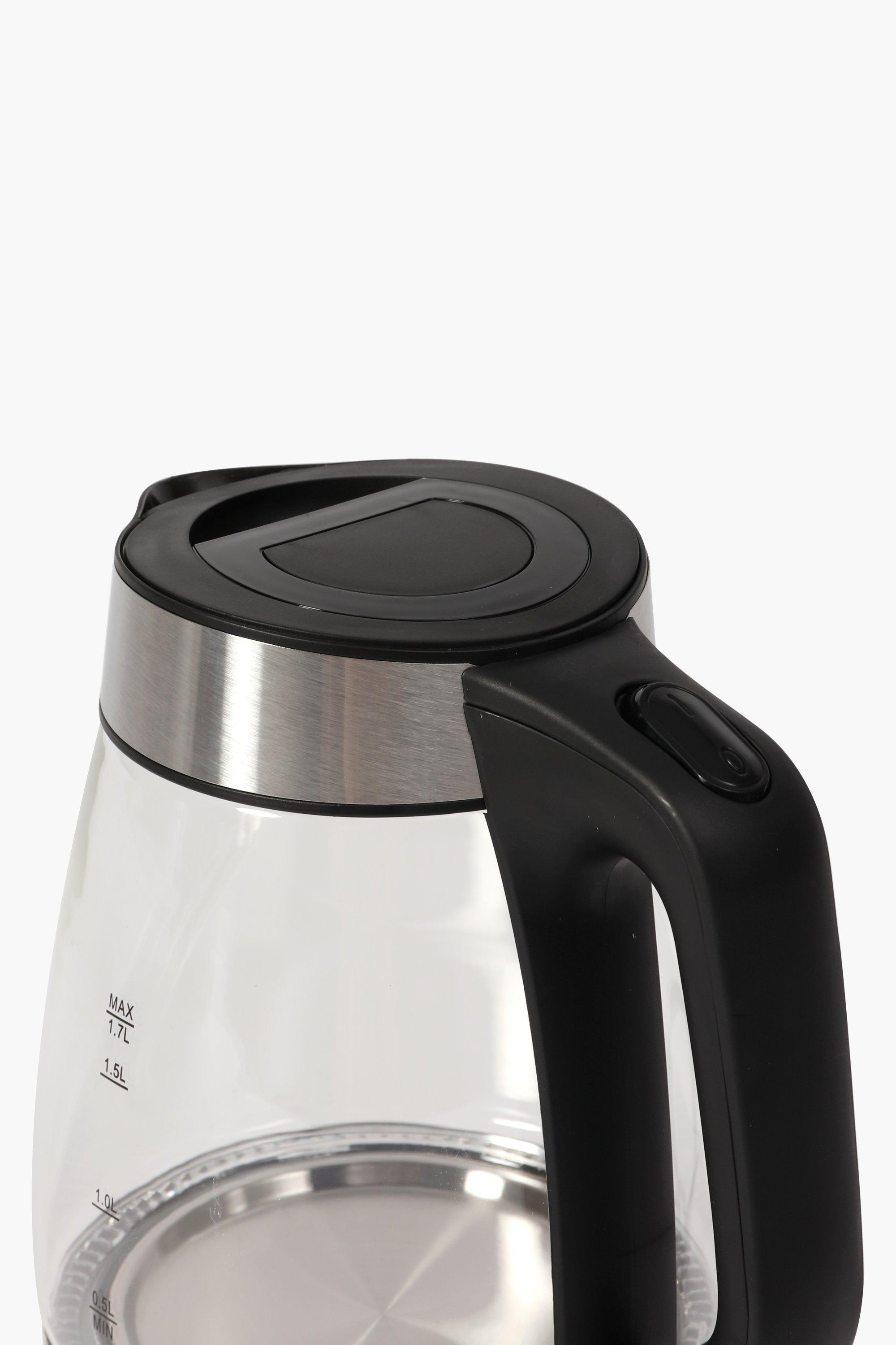  Russell Hobbs Glass 1.7L Electric Kettle, Black