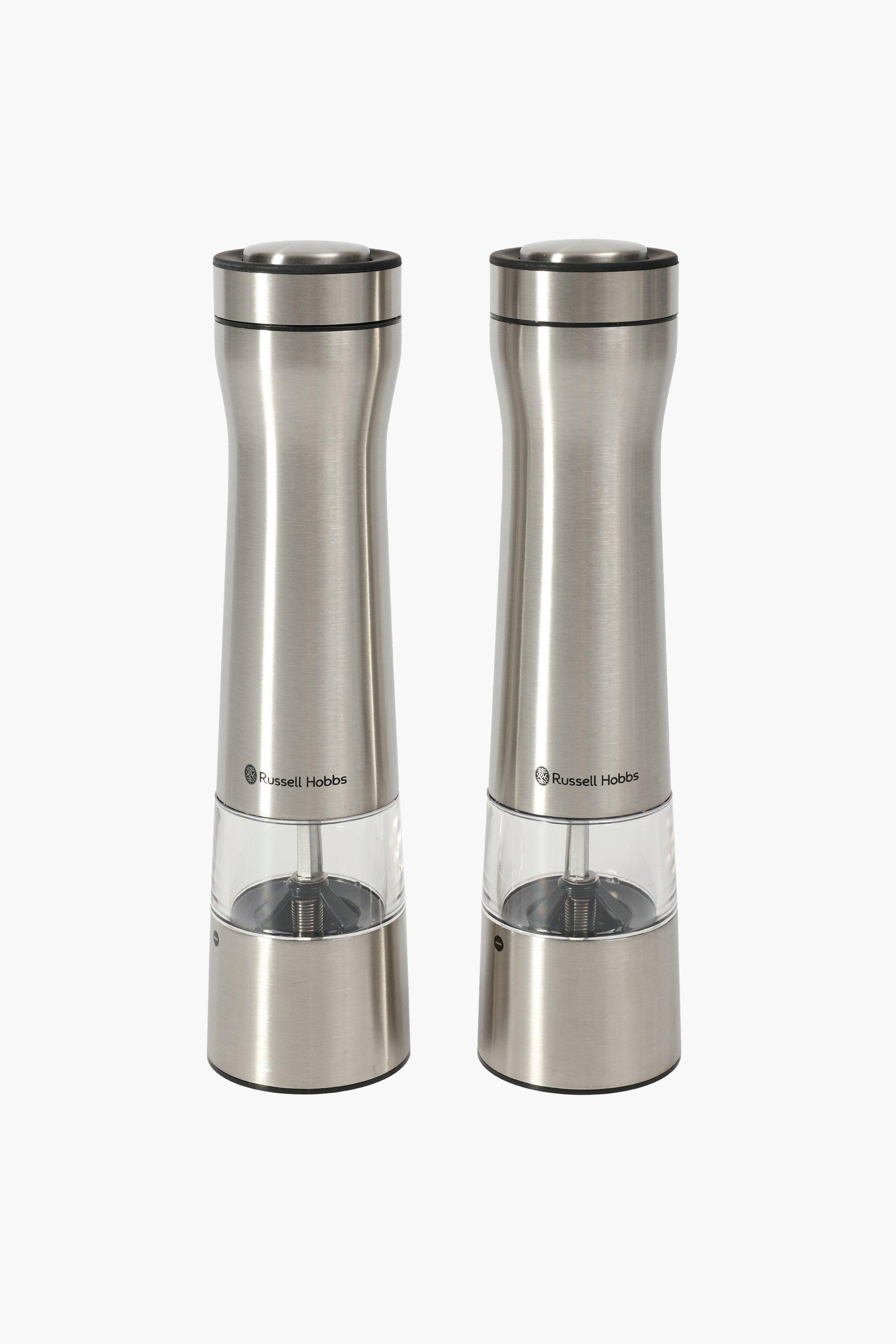 NEW SALT PEPPER GRINDER STAINLESS STEEL LIGHT UP SHAKER ADJUSTABLE