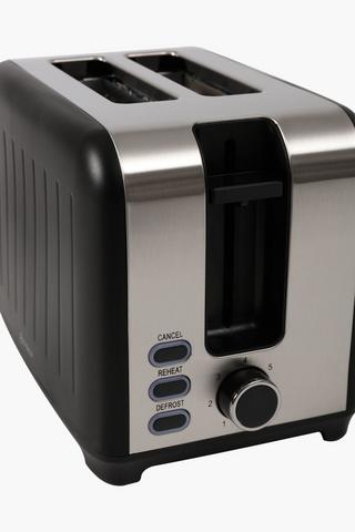 Eiger Linea Nero 2 Slice Toaster