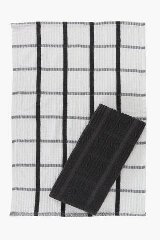 2 Pack 100% Cotton Terry Tea Towels