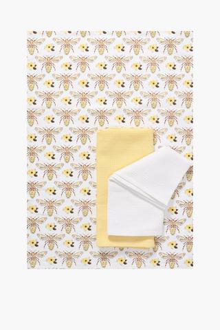 3 Pack Honey Bee Tea Towels