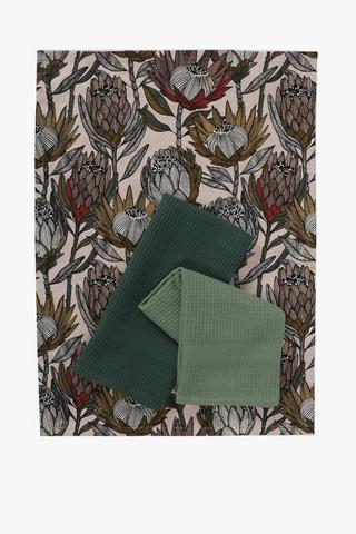 3 Pack Protea Cotton Tea Towels