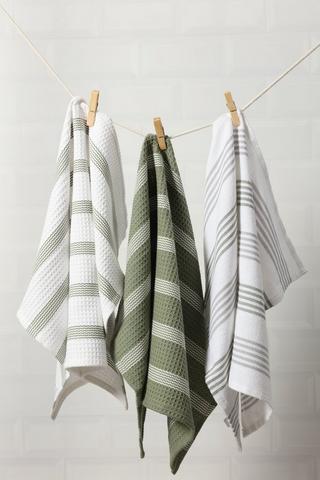 3 Pack Cotton Stripe Tea Towels