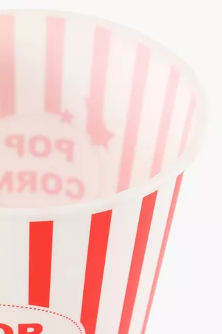 Plastic Popcorn Bowl, Medium