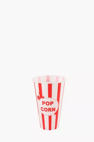 Plastic Stripe Popcorn Bowl, Small