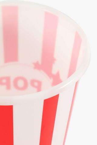 Plastic Stripe Popcorn Bowl, Small