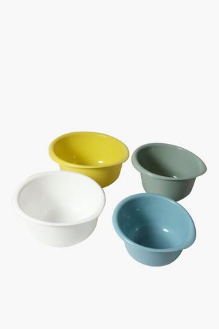 Set Of 4 Lipped Mixing Bowls