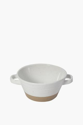 Stoneware Ribbed Bowl, 27cm