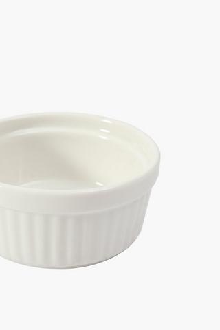 Ribbed Porcelain Ramekin, 6cm