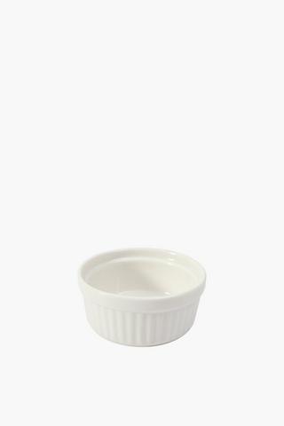 Ribbed Porcelain Ramekin, 8,5cm