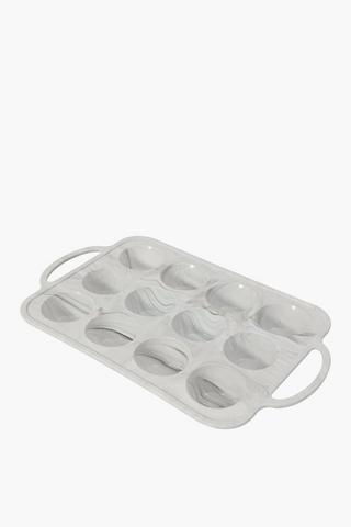 Marble Silicone 12 Cup Muffin Tray