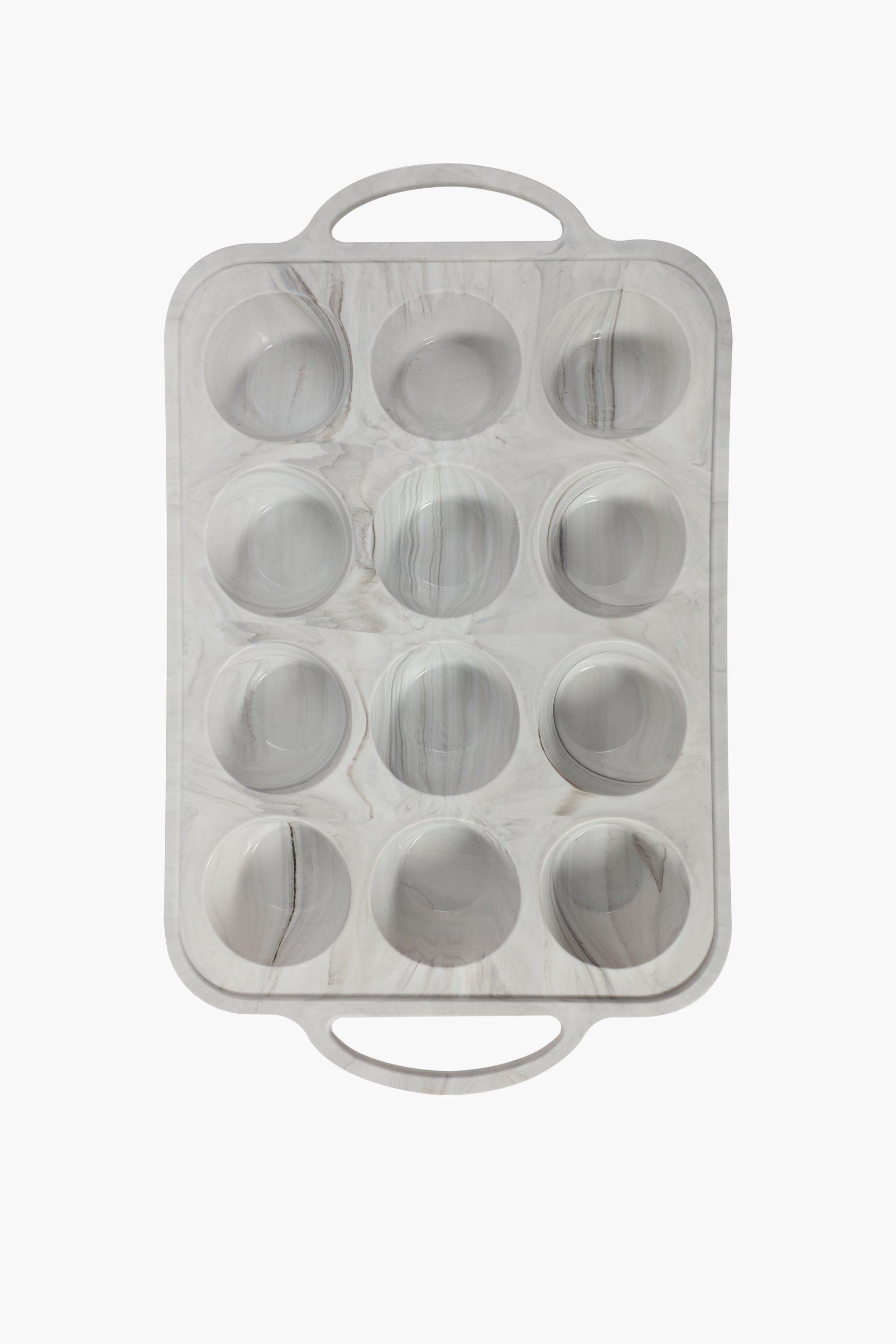 Trudeau Marble Silicone Muffin Pan