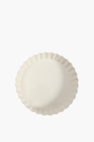 Ribbed Porcelain Pie Dish