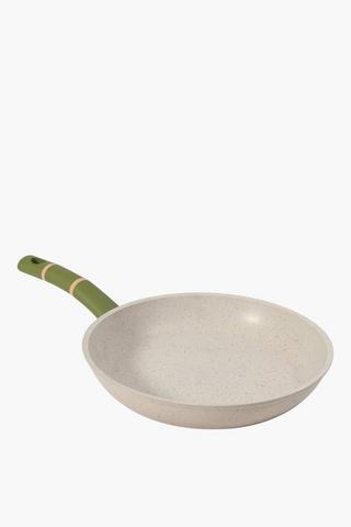 Stone Pan With Bamboo Handle, 28cm