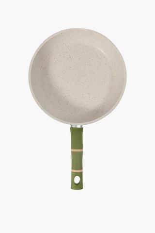 Stone Pan With Bamboo Handle, 28cm