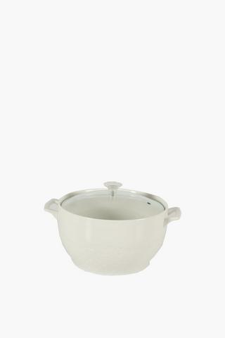 Porcelain Casserole With Glass Lid