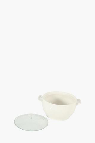 Porcelain Casserole With Glass Lid