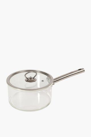 Brosilicate Glass Pot Long Handle