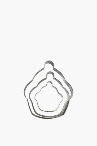 3 Piece Stainless Steel Cupcake Cutters