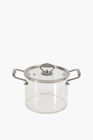 Brosilicate Glass Pot, 16cm