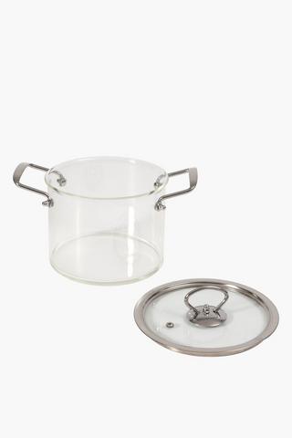 Brosilicate Glass Pot, 16cm