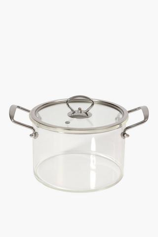 Brosilicate Glass Pot, 18cm