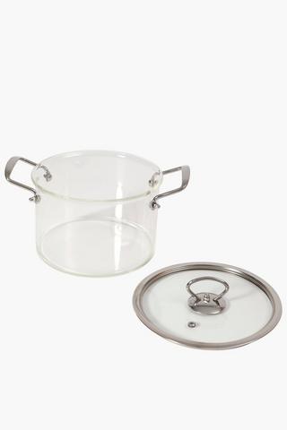 Brosilicate Glass Pot, 18cm