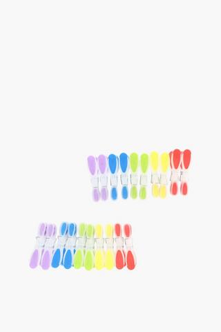 20 Rubber Grip Pegs