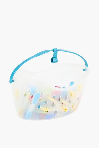 24 Rubber Grip Pegs In Plastic Container