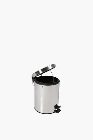 Stainless Steel Round Step Dustbin, 5l