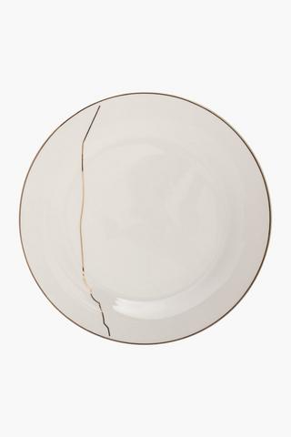 Metallic Rim Dinner Plate