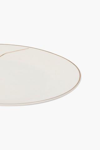 Metallic Rim Dinner Plate