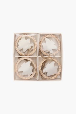 4 Pack Christmas Tree Napkin Rings