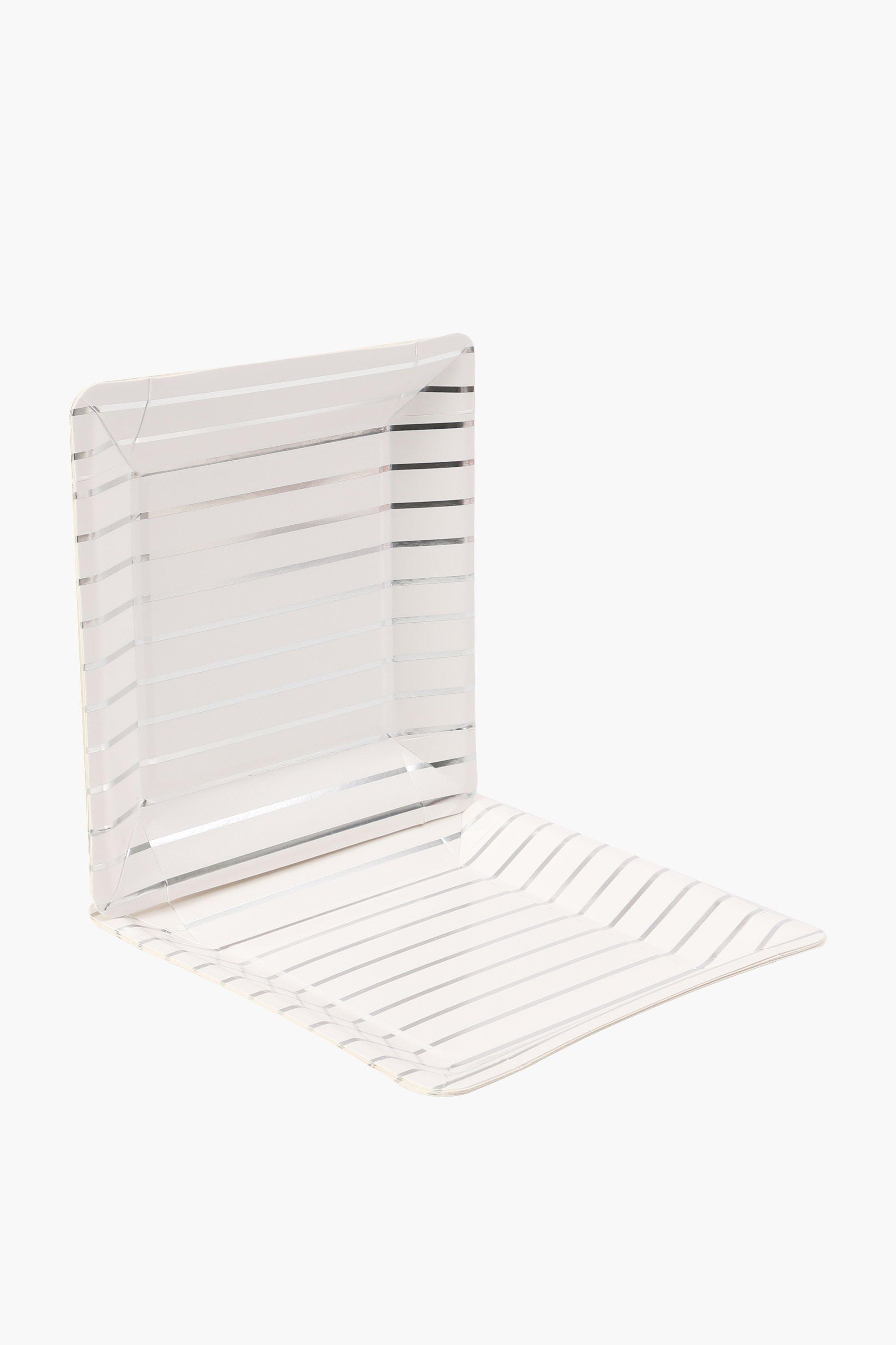 8 Pack Stripe Paper Plates