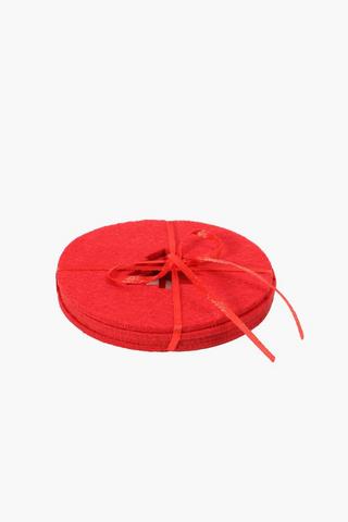 4 Pack Festive Felt Coasters