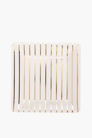 8 Pack Stripe Paper Plates