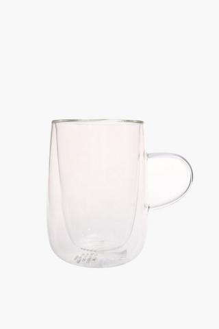 Double Wall Glass Mug, Tall